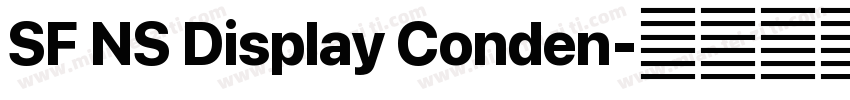 SF NS Display Conden字体转换